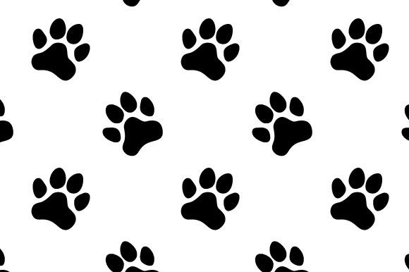 Dog Paw Print - Seamless Pattern